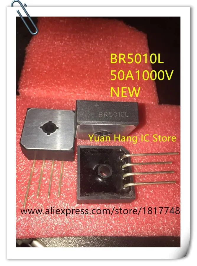 5PCS/LOT BR5010L  KBPC5010L  50A 1000V bridge rectifier bridge side