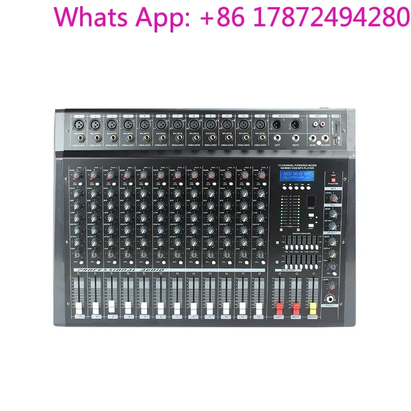 Pmx-1208 Mixing Console Professional Audio Mixer Mixer Audio Professional 12 Channel Professional Audio Mixer 350w*2