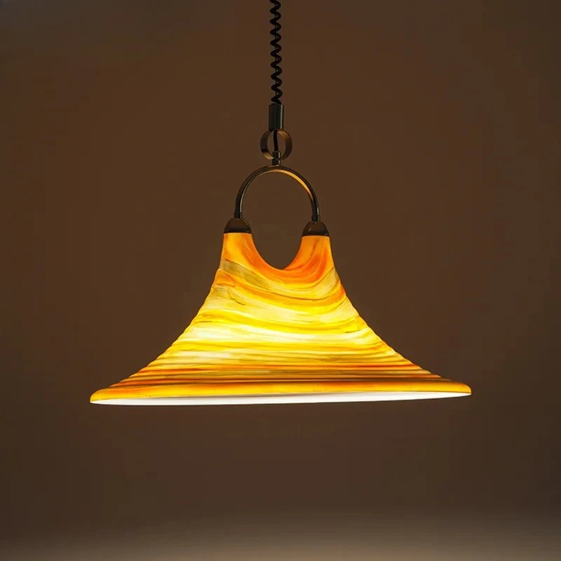 Modern Nordic Pendant Lights Retro Painted Hanging Lamps for Living Room Bedroom Dining Hall Artistic Home Decoration Fixtures