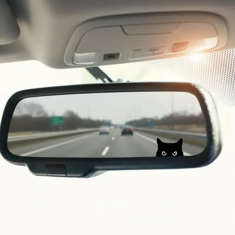 Cat Peeping Sticker, Car Sticker, Black Cat Peeping Sticker, Blank Button, Vinyl Sticker, Car Sticker, Vinyl Sticker, -up Sti