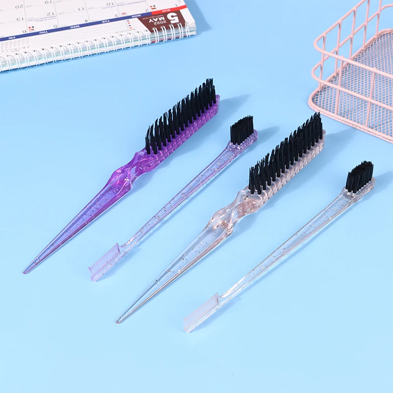 3/4pcs/Set Glitter Hair Styling Comb Set Anti Static Rat Tail Comb Teasing Hair Brush Edge Brush Wide Tooth Smooth Comb