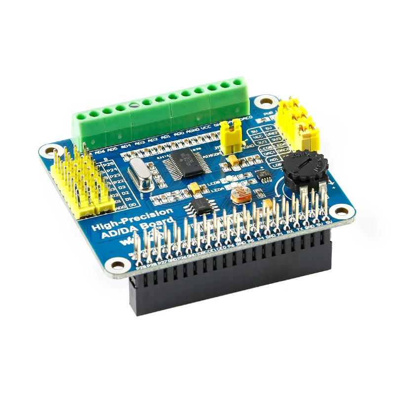 DAC8532 ADS1256 Raspberry Pi High-Precision AD/DA Digital Analog Module Expansion Board Development Pi 3B+/4B Onboard DAC ADS