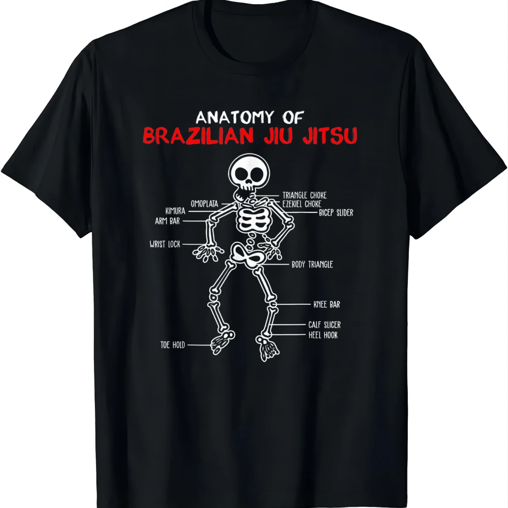 MMA Grappling Gift Anatomy of BJJ Brazilian Jiu Jitsu Design T-Shirt Funny Y2k  Gifts for Men Printed T-shirt