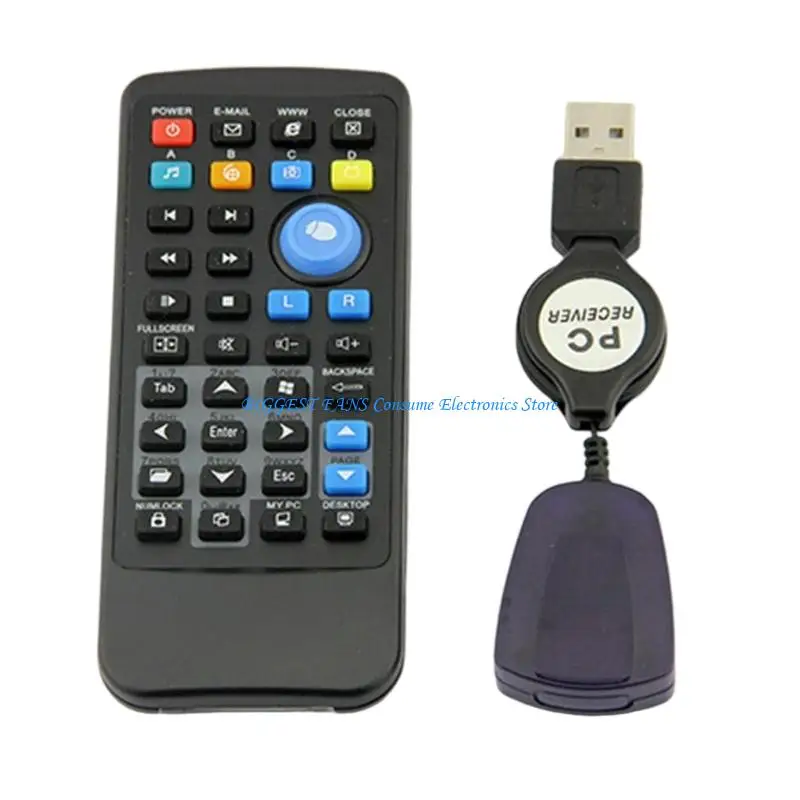 

USB Receiver Laptop Wireless Media IR Remote Control Mouse Keyboard Center Controller Wireless Mouse Remote Controller