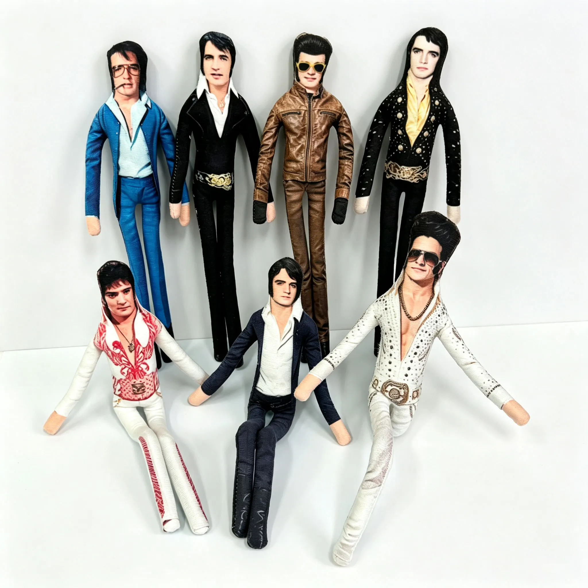 Novelty Elvis Abstract Funny Bendable Plush Doll, Wire Skeleton Pose‑able Stuffed Toy, Collectible Figure Merchandise view 2