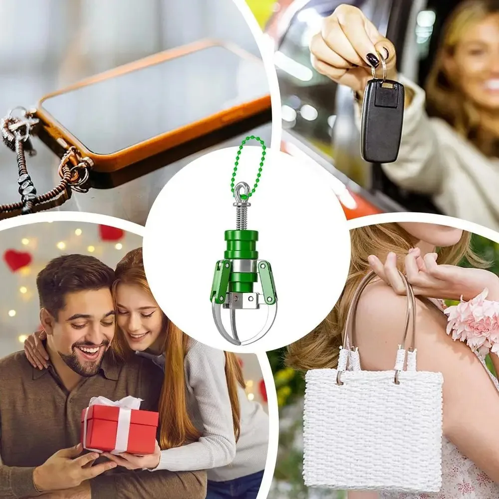 Simulated Machine Grab-clip keychain Color Mini Grabber Keyring Pendant Plastics Claw Machine Key Chain Bag Pendant Accessories