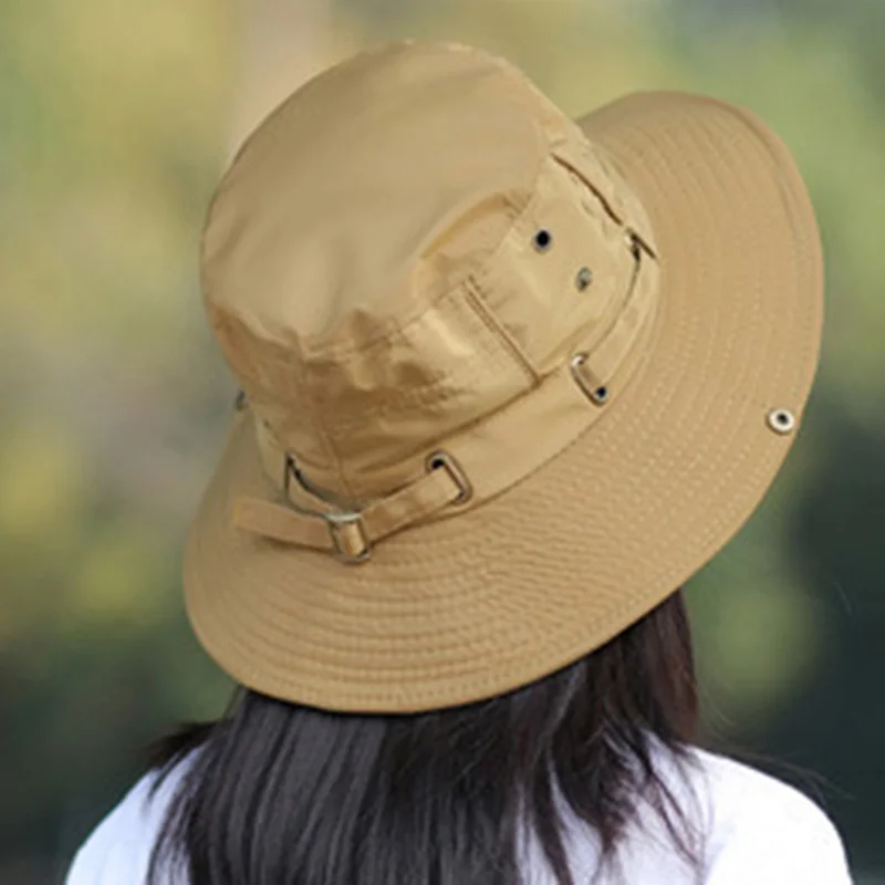 Bob Caps Wide Brim Bucket Hat UV Protection Waterproof Foldable Breathable Fisherman Hat For Women Men Sports Hiking Panama Caps