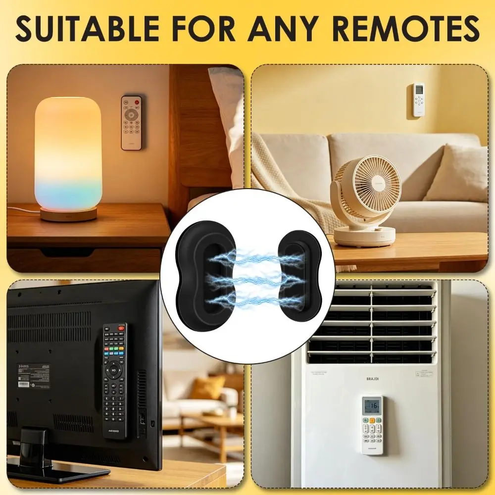 No Drill Remote Control Holder Self-Adhesive Upgraded Magnetic Holder Magnetic Design Wall Mounted Wall Mount Organizer