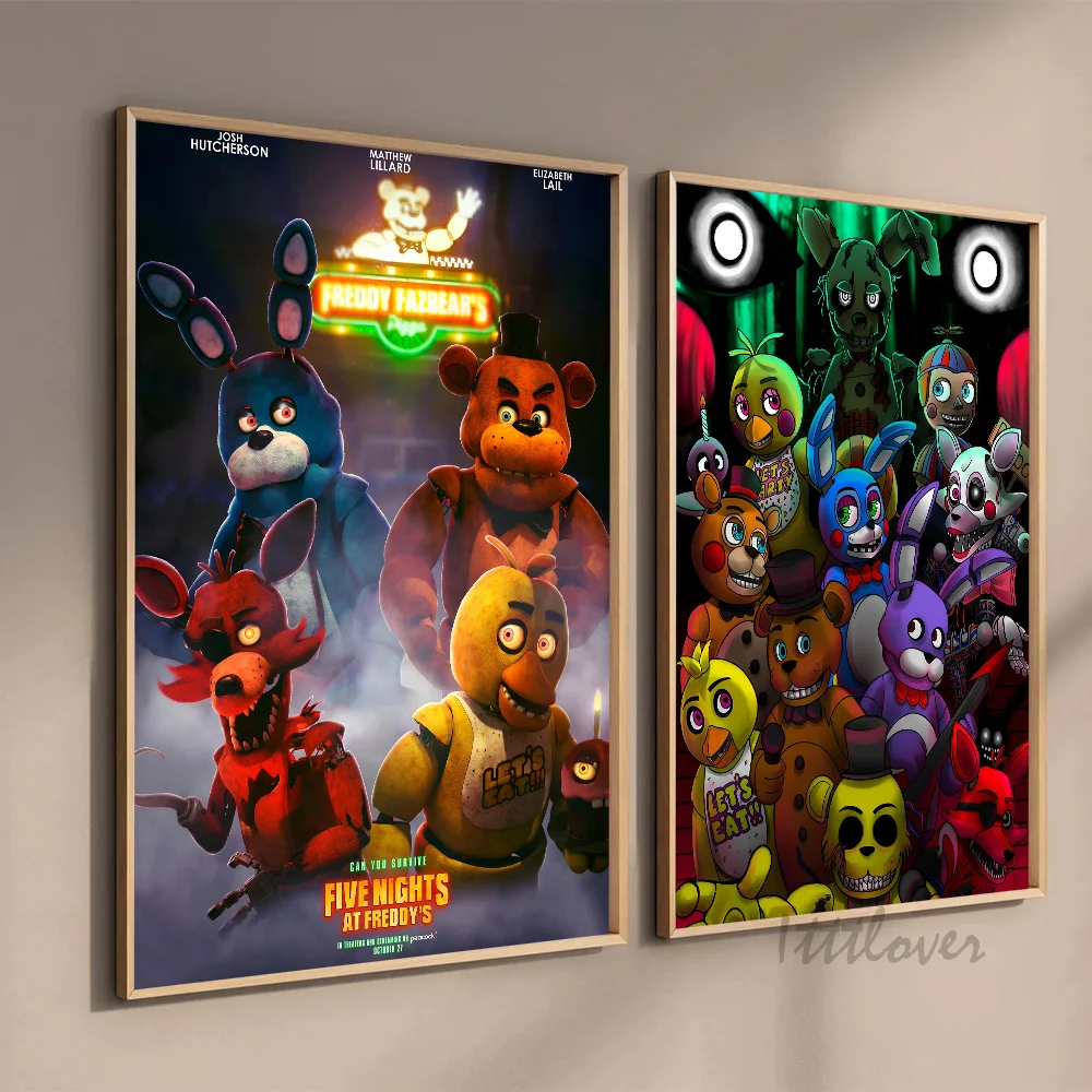 Fnaf Anime Poster Paper Print Home Living Room Bedroom Bar Restaurant Cafe Five-nights-At-Freddys Art Painting Decor