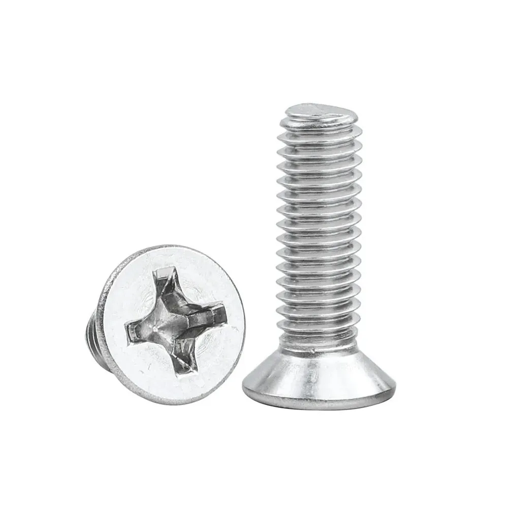 M3 M4 M5 M6 M8 GB819 316 Stainless Steel Cross Phillips Flat Countersunk Head Screw Bolt Lengthen=8-70mm