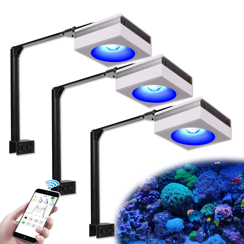 

PopBloom-WIFI LED Aquarium Light, Marine Aquarium Lamp for 130-170cm Seawater Reef Coral LPS/SPS Growth Fish Tank LED