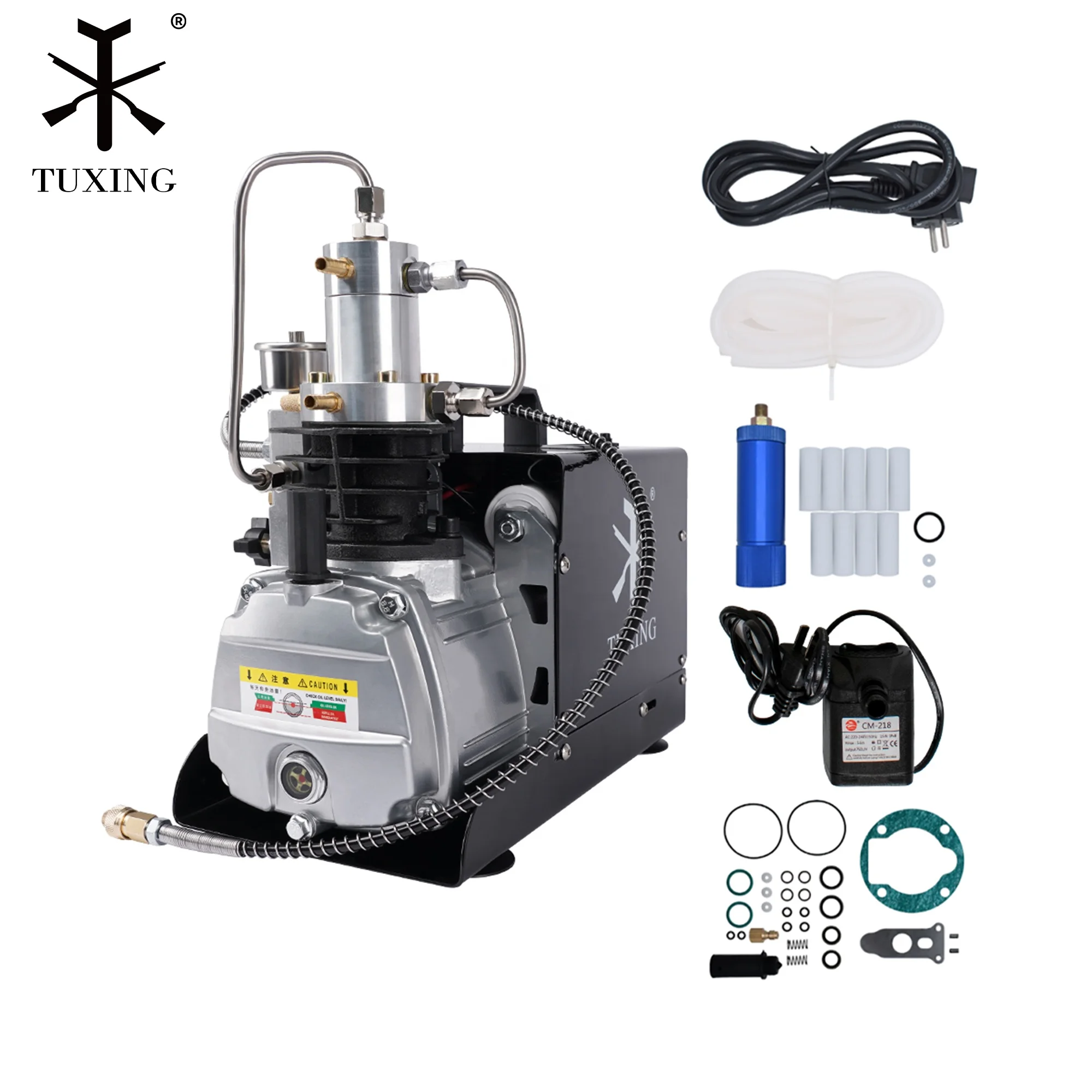 Auto Stop Single Cylinder 30mpa/4500psi/300bar 220V Inflator   Diving  Electric Pump Air Compressor