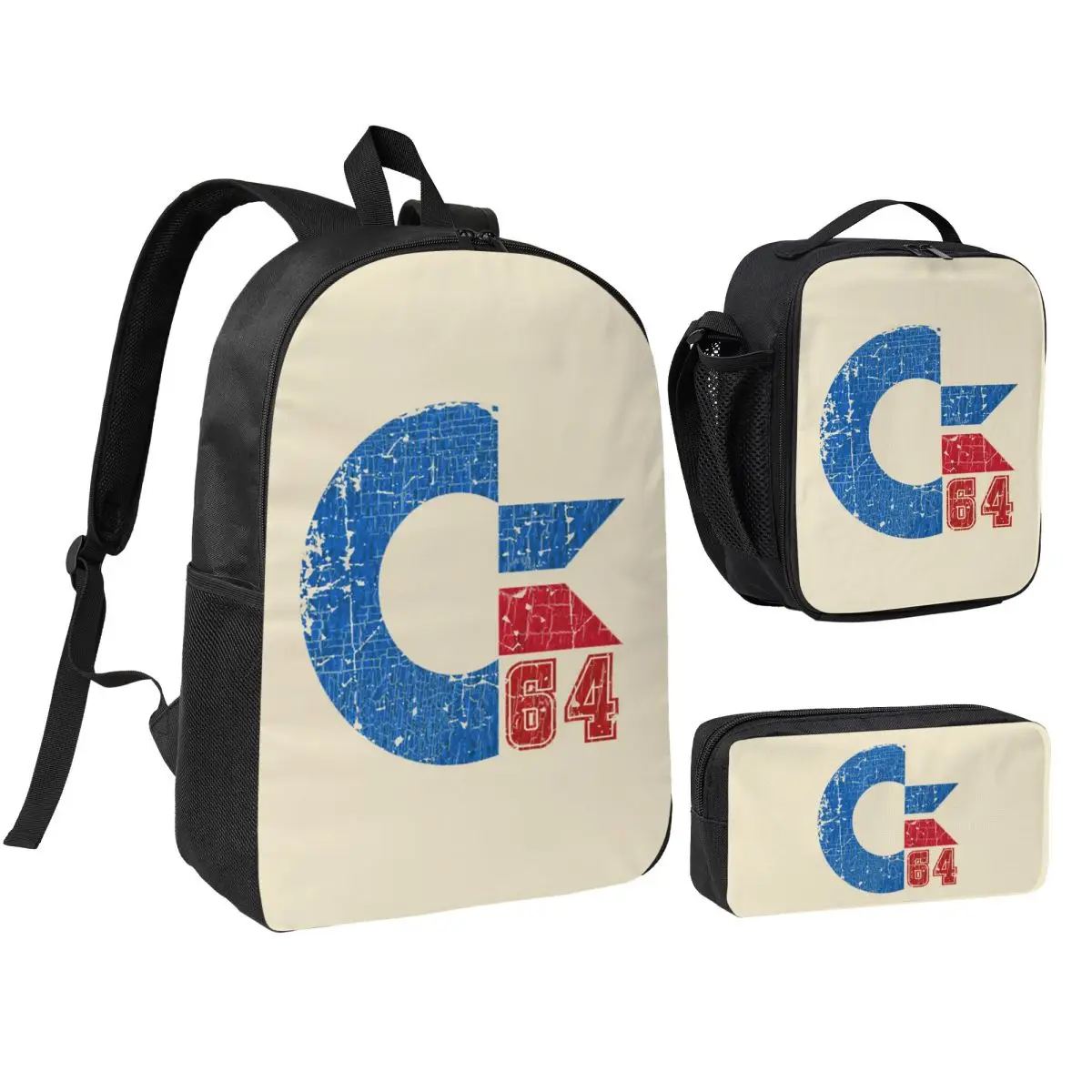 

Commodore Circuits Amiga Logo Backpack Student BookBag School Bag Shoulder Bags 3ps Insulated Lunch Bag Pencil Case