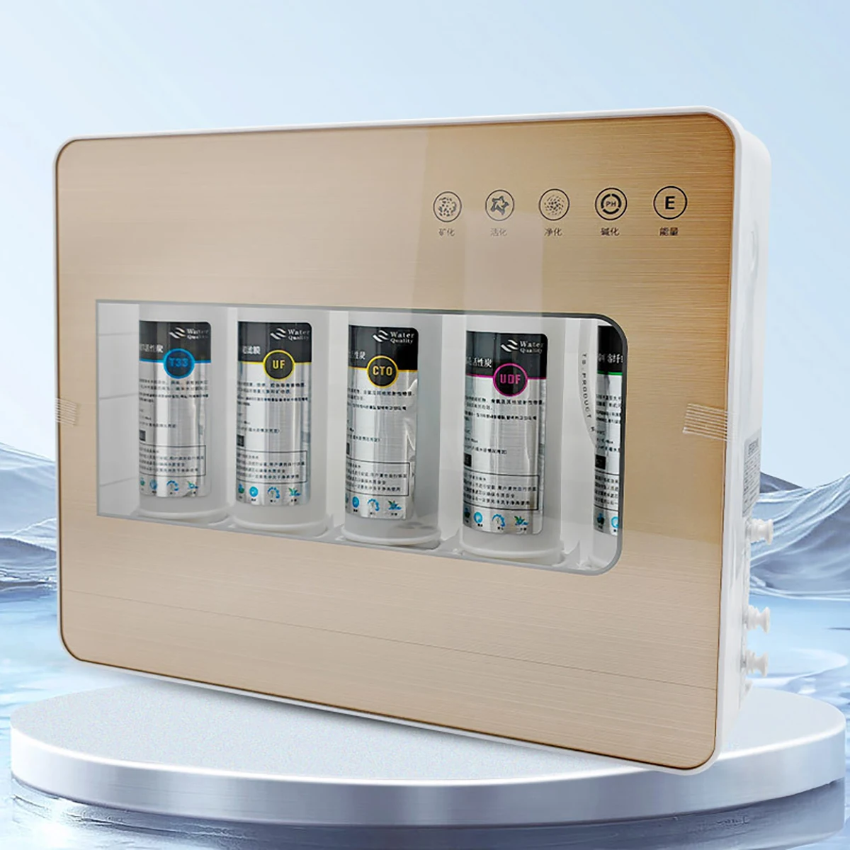 جهاز تنقية المياه للترشيح الفائق للمطبخ مكون من 5 مراحل لا يتطلب كهرباء، سهل التركيب وإزالة البكتيريا/الصدأ/الرواسب #2