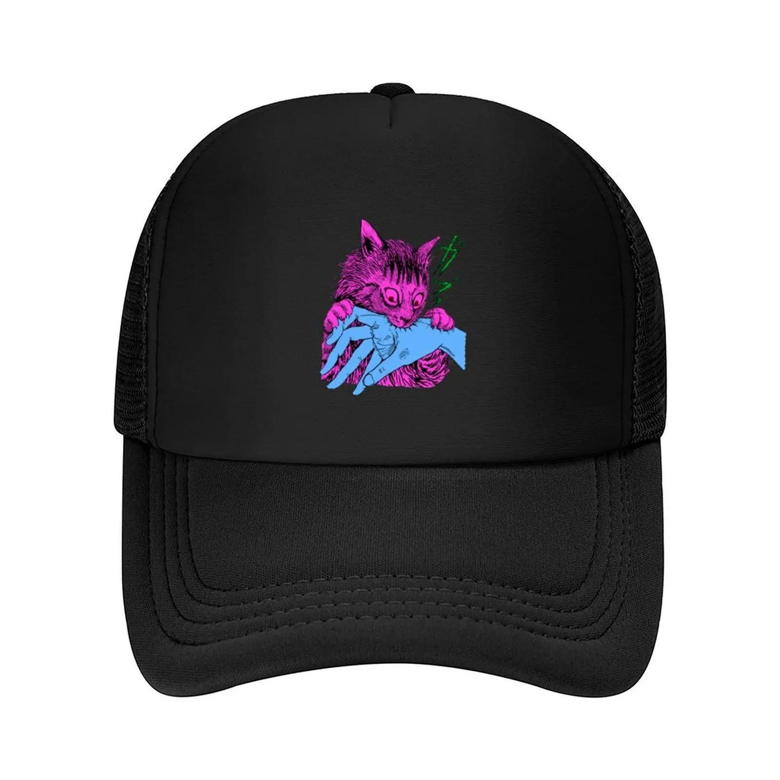 

cat bite Baseball Cap Dropshipping Rave black Beach Bag Men's Caps Women's