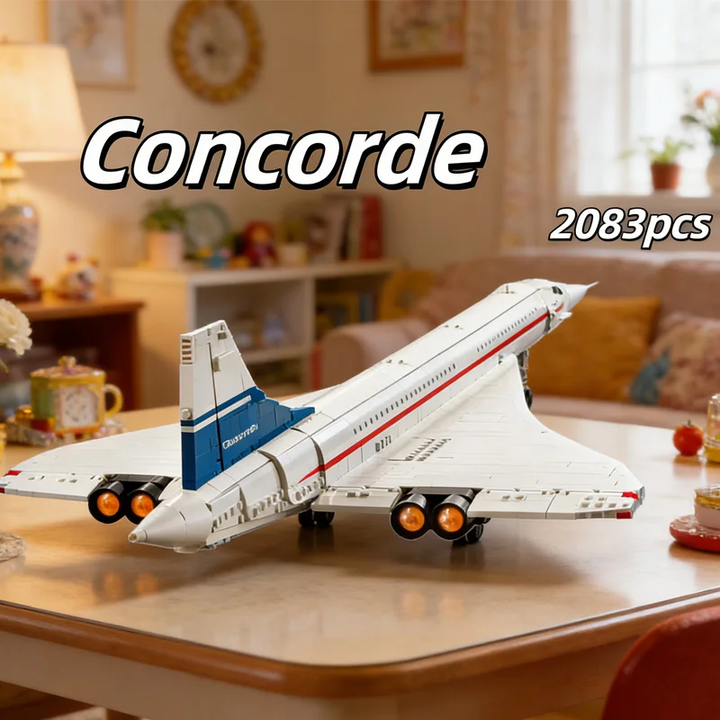 طقم بناء طائرة إيرباص كونكورد الجديدة لعام 2025، نموذج طائرة فائقة السرعة ومركبة فضاء 10318، لعبة تعليمية للأطفال وهدايا أعياد الميلاد