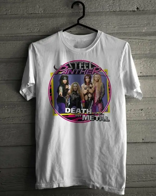 STEEL PANTHER Death To All But Metal logo custom rock band Men's T shirt