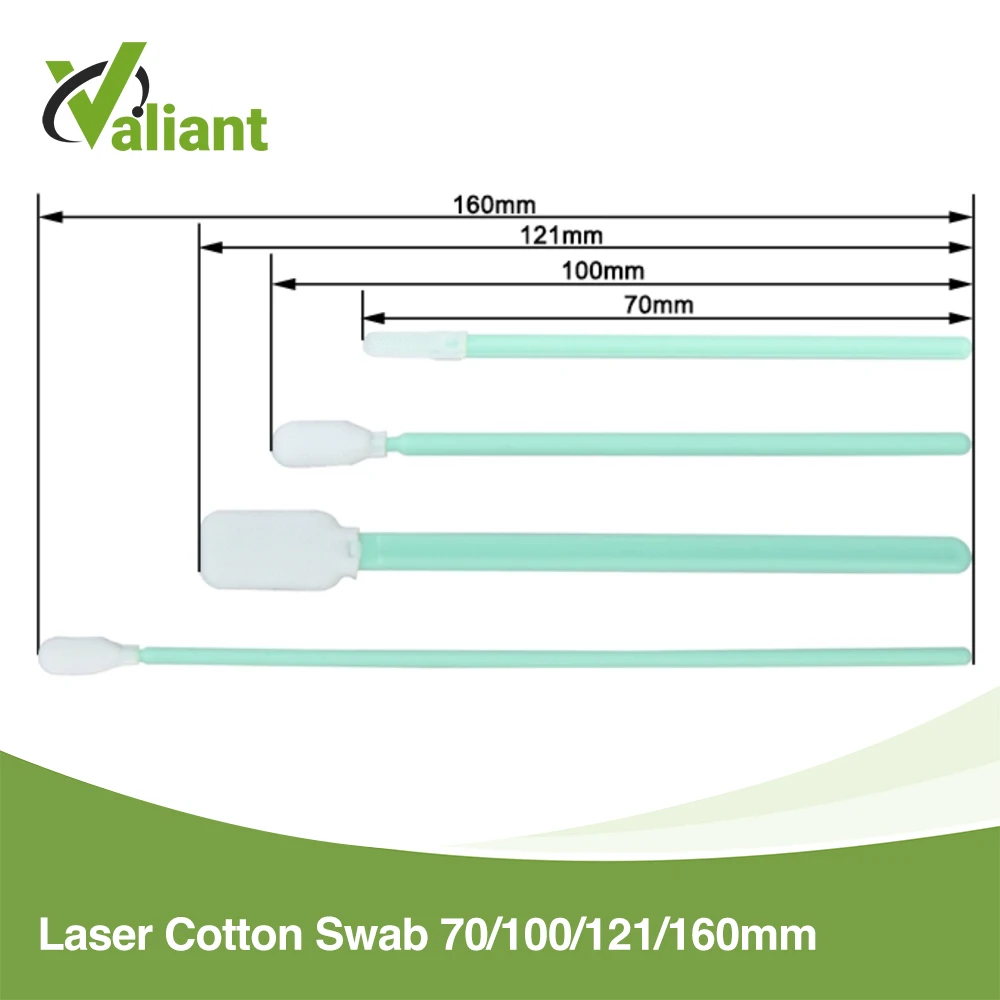 100pcs Industry Cotton Micro Swab Dus Off Laser Tools Anti-static for Cleaning Laser Lens Protective Windows Head Part