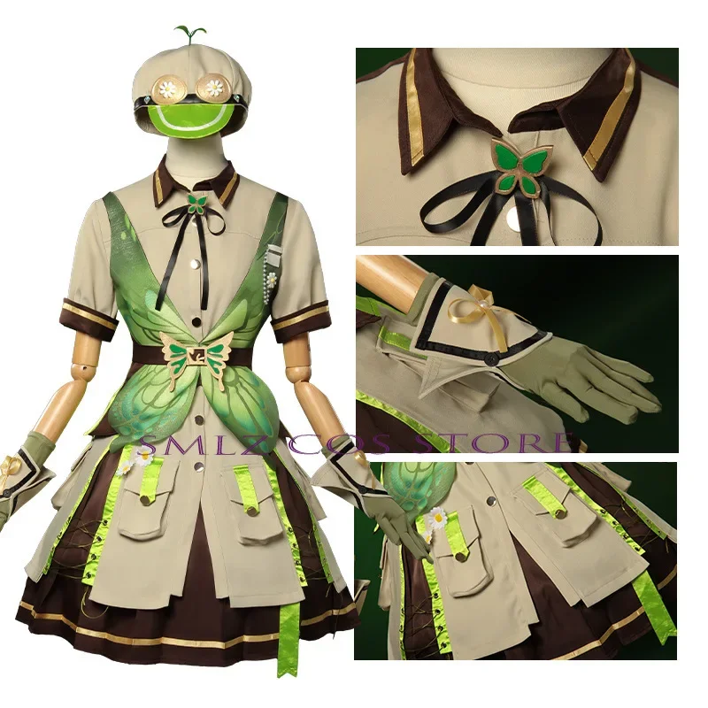 X Open World Nikki Cosplay Anime Infinity Nikki Costume Green Lolita Dress Uniform Forest Suit Halloween Party Outfit For Women