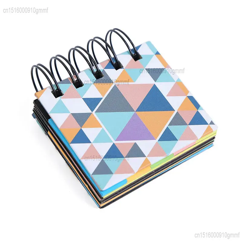 Multi-layer Paper Sticky Note Memo Pad Hard Cover Spiral Coil Mini Notebook Notepad Planner Self-Adhesive Stickers Office Supply