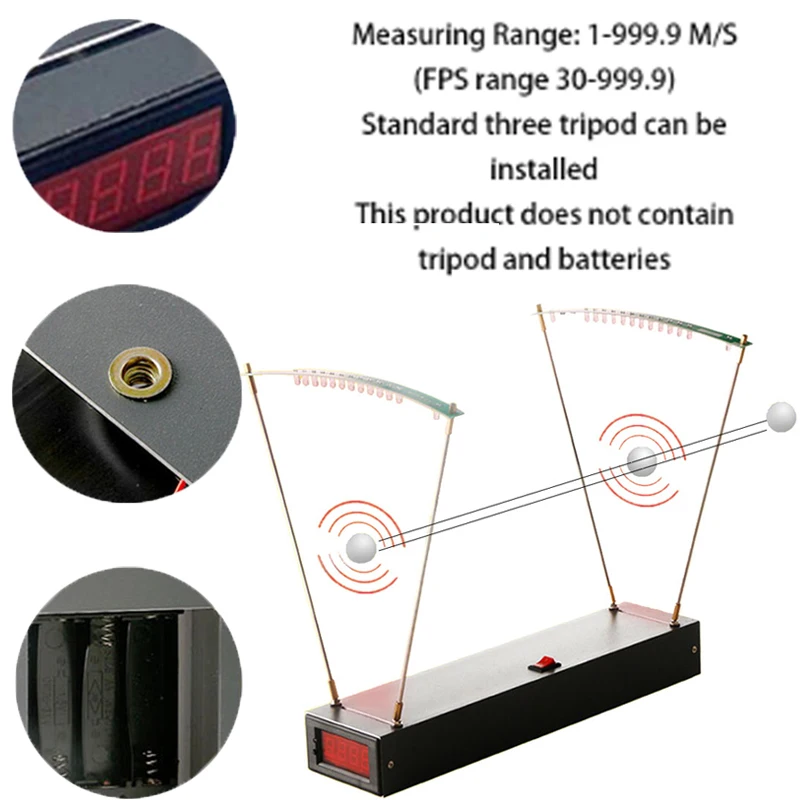 30-9999 fps Speed meter for Shooting Chronograph speed Meter Velocimetry Slingshot bullet Speed Measuring tools WiFi Speed meter