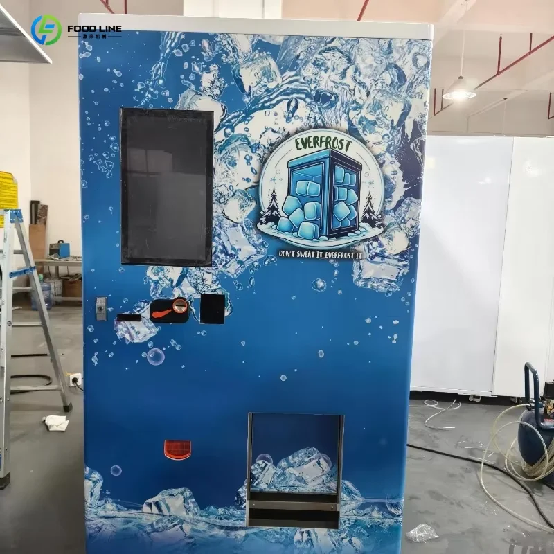 Ice Vending Machine Ice Cube Vending Vending Machine Stable Compressor Continuous Ice Producing Device FL Customized