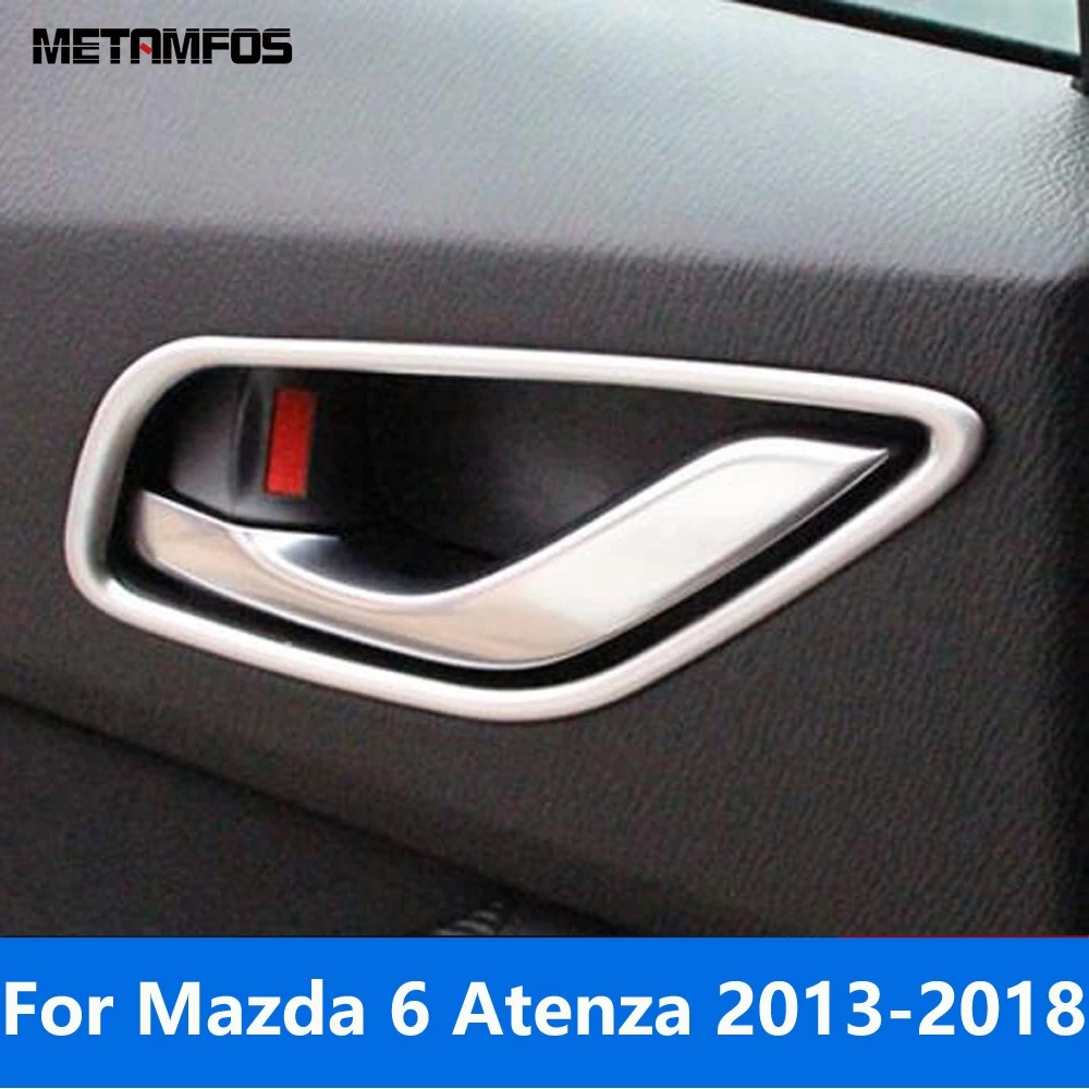 Interior Door Handle Bowl Cover Trim Sticker For Mazda 6 M6 Atenza 2013 2014 2015 2016 2017 2018 Matte Accessories Car Styling