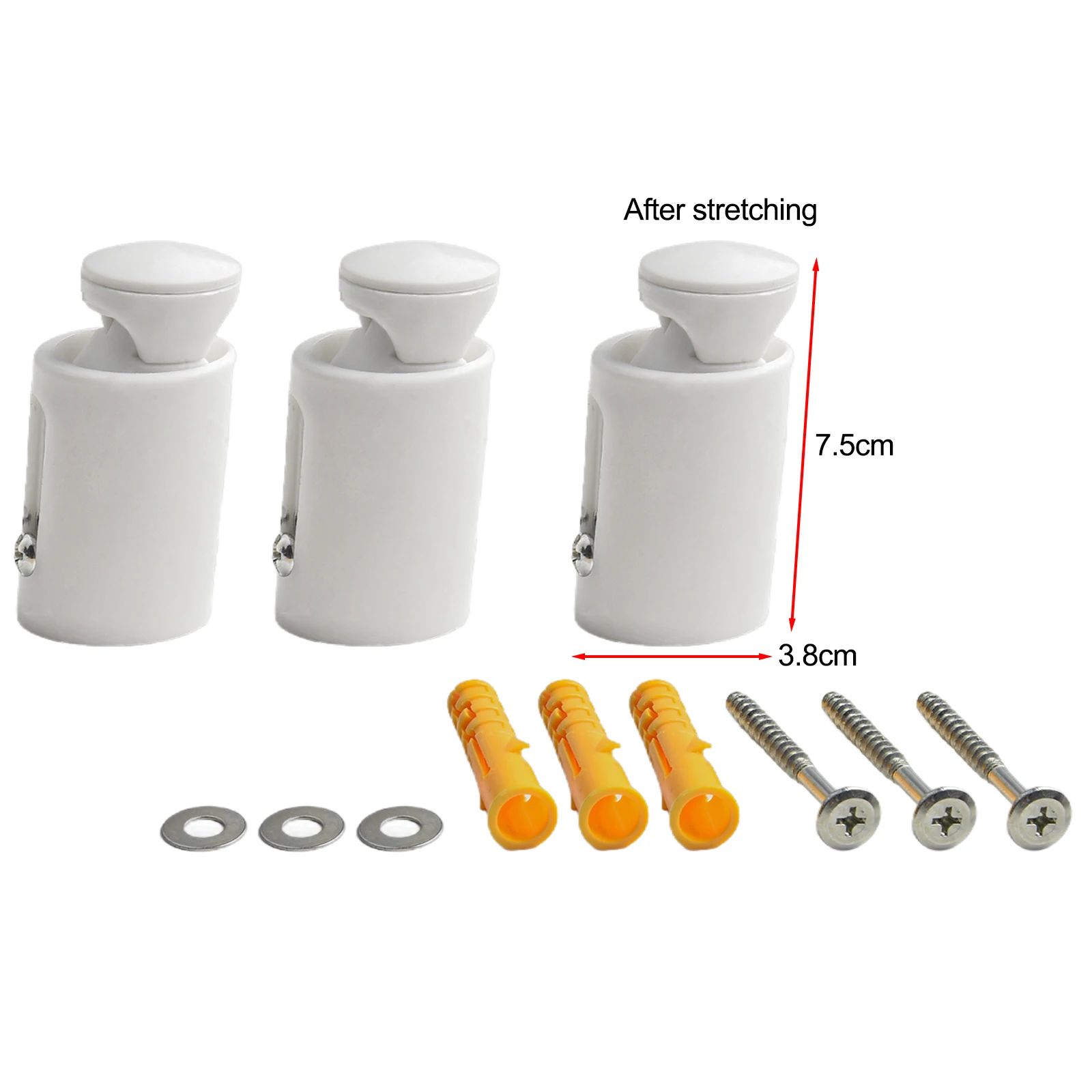 3pcs Towel Rail Radiator Brackets Heated Wall Fixing Mounting White Replacement Heated Radiators Brackets For 75mm To 95mm