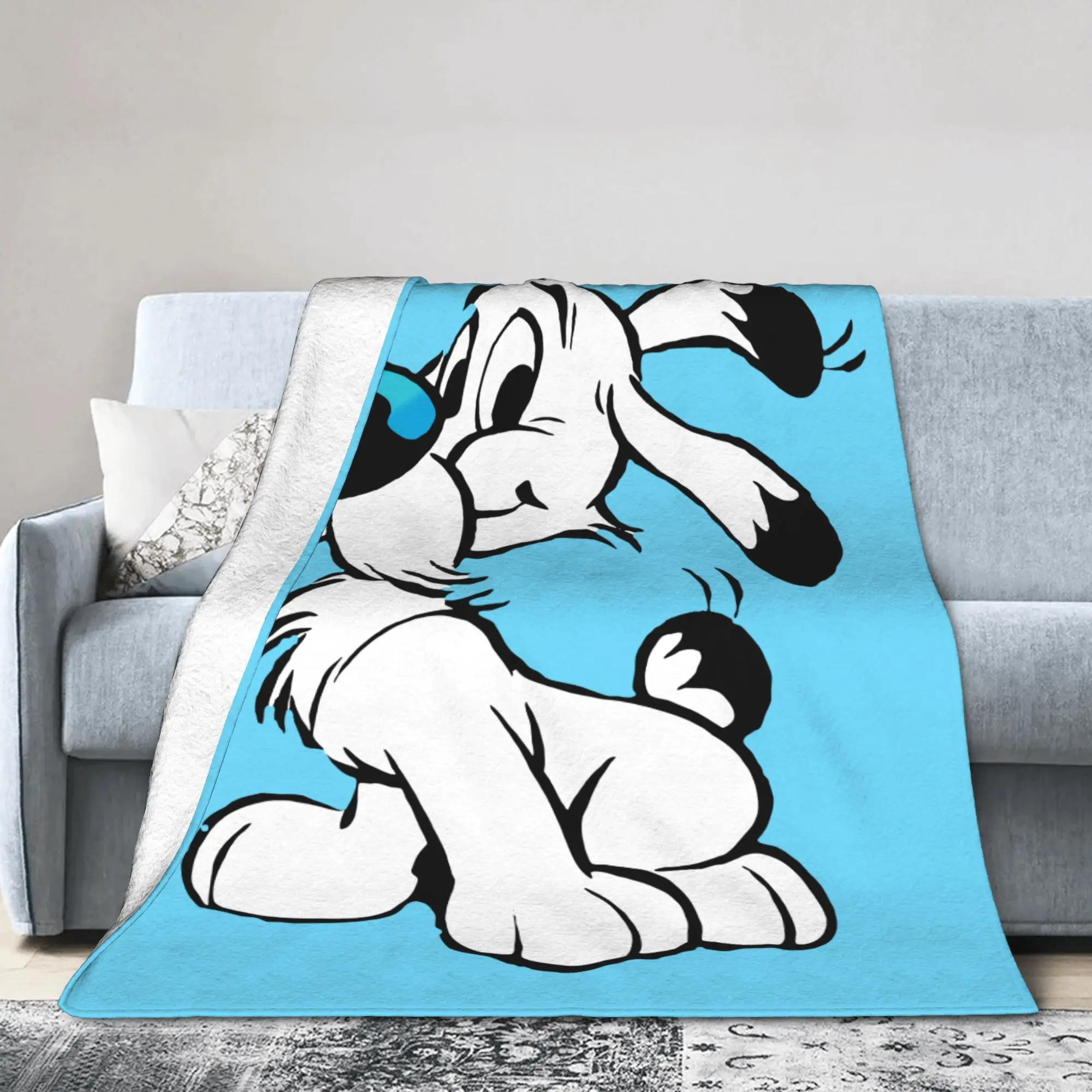 أستريكس وأوبليكس بطانية الصوف الربيع/الخريف Dogmatix Idefix Ideafix Obelix الكلب رمي البطانيات للفراش يلقي الفراش