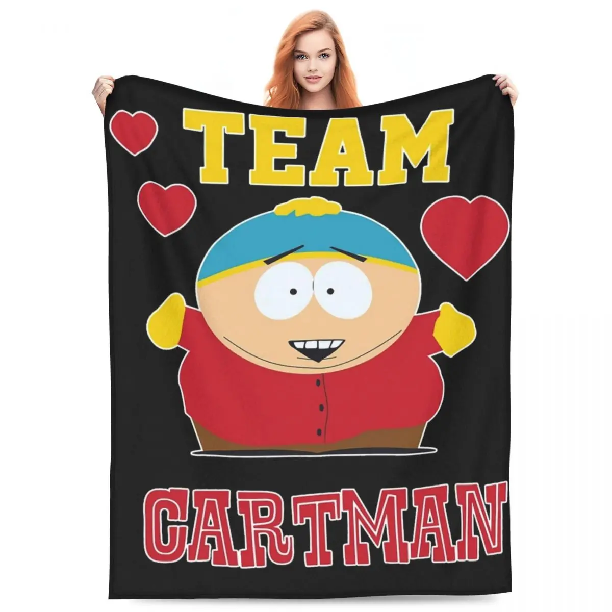 SOUTHPARK TEAM CARTMAN Blanket Warm Soft Funny Plush Bedding Throws For Couch Bed Travel Flannel Bedspread Bed Cover