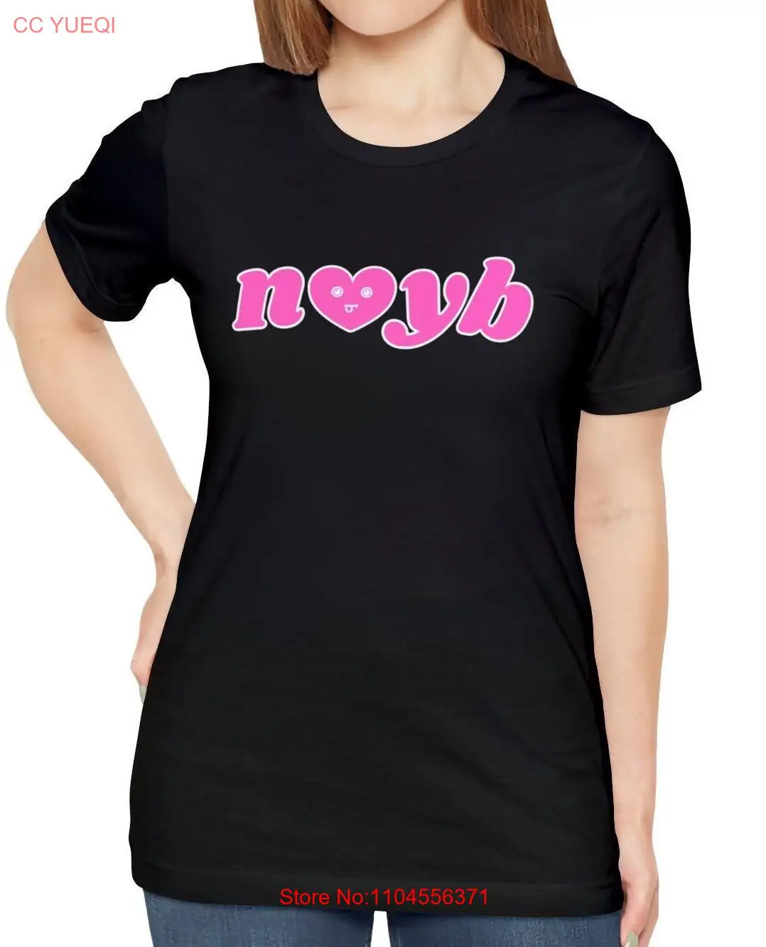 NOYB تي شيرت لا شيء من أعمالك Acronym عيد الحب لطيف المرأة طويلة أو قصيرة الأكمام #1