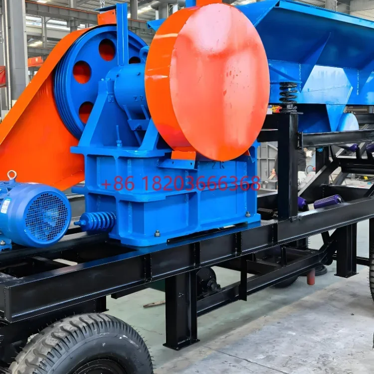 YG Customized Portable Mobile Crushing Station New Diesel Engine Motor Integrated Stone Crusher For Mining New Condition Gearbox