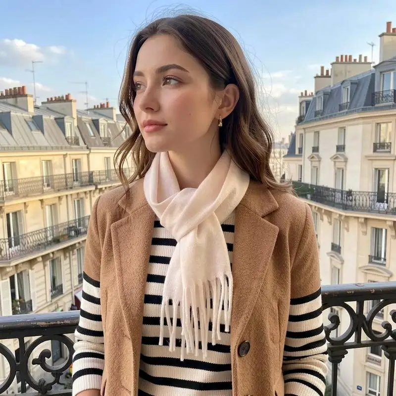 scarf sweat absorbing skin safe for business trip ring scarf wide dust blocking elegant for all seasons for winter shawl