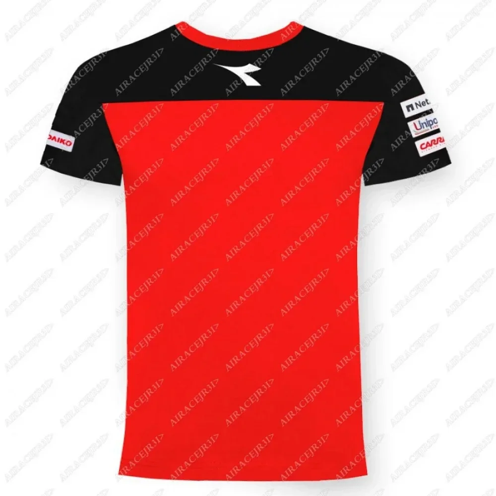 For Ducati CORSE Motorcycle Motos GP Superbike T-shirt Sports Racing Team Summer Breathable Not Fade Red Black