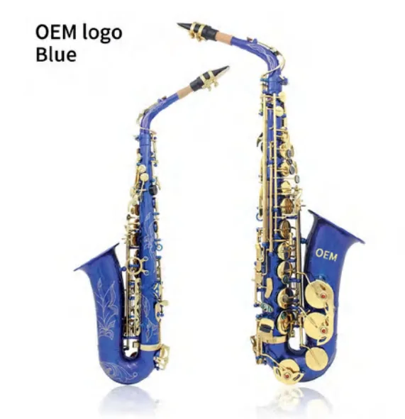 Professional Performance of Alto Saxophone in Brass Flat B-key, Playing Saxophone Wind Instruments for Adult Beginners