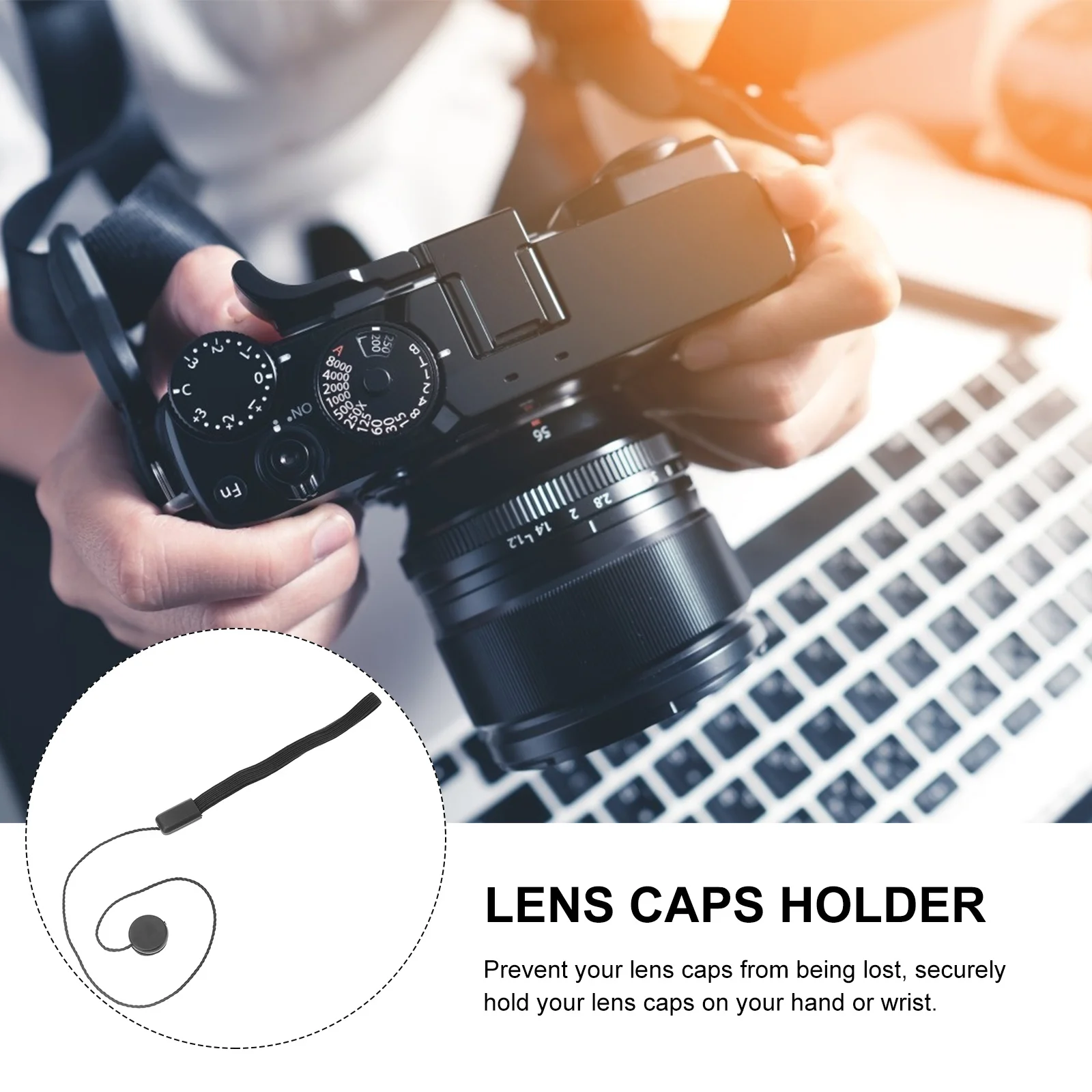 

20Pcs Lens Caps Leash Keeper Elastic Rope Secure Wrist Strap Prevent Loss for Camera Lens Caps Daily Use Gift Idea