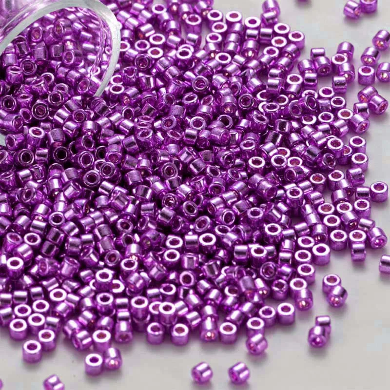 2000 stücke 11/0 1.3*1,6mm Generisches Metallic Farbe Glas Perlen Japanischen Uniform Lose Distanz Seed Perlen für Schmuck, der DIY Nähen