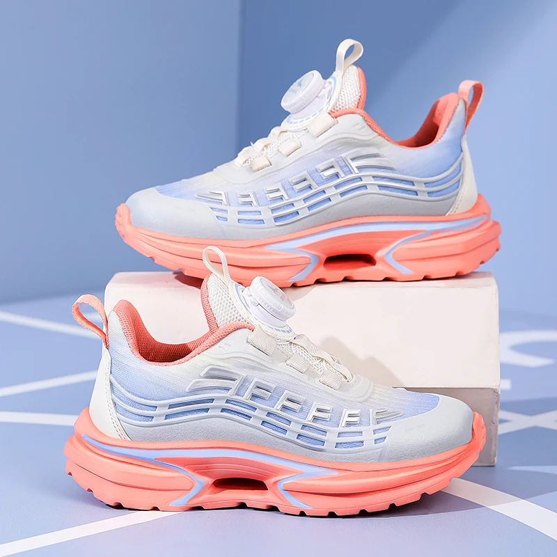 

Пара детских четырехсезонных сетчатых спортивных кроссовок, износостойкие кроссовки для кампуса, размер 28-39, CF-12986.