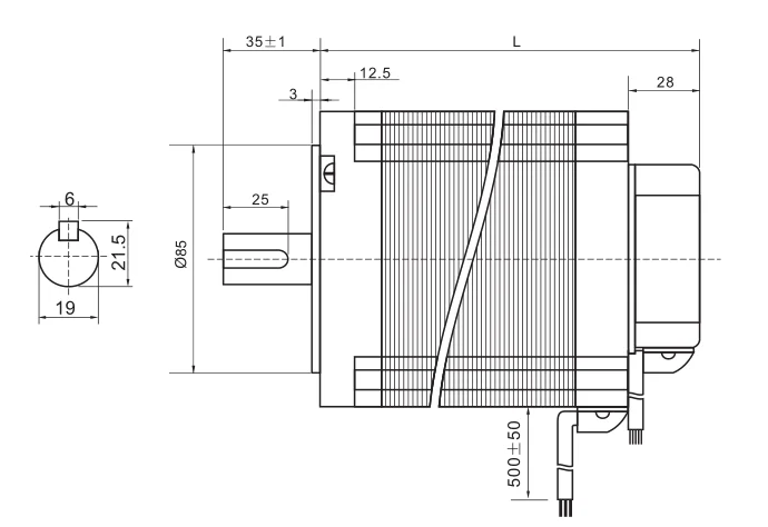 Motor NEMA42 BLDC 310VDC 1000 vatios 1500 vatios 2000 vatios 3000 vatios 110 mm 3000 rpm Motor CC sin escobillas trifásico