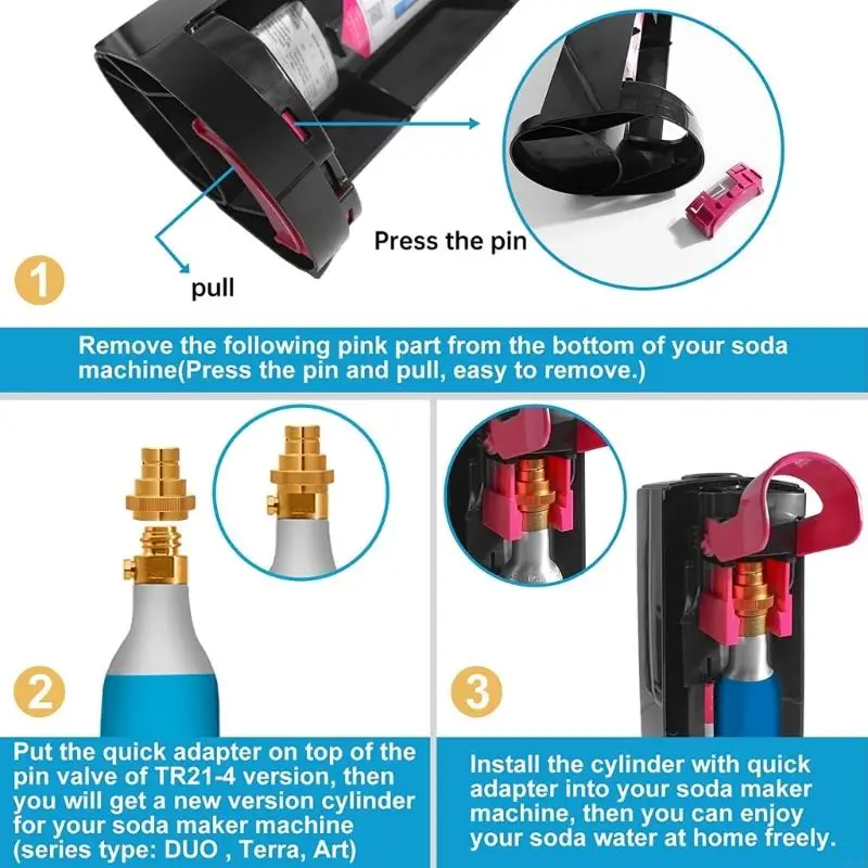 محول CO2 السريع D0AB للفن TR21-4 صانع المياه الفوار Bubbler Connection Connection Quick Adapter Adapter