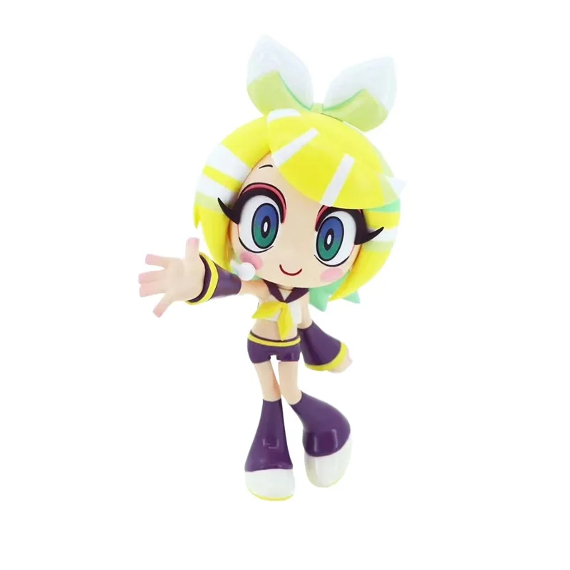 Figuras originais de anime furyu toonize megurine luka kagamine rin kagamine len cantor modelo olhos grandes chibi sd brinquedo fofo 12/13cm