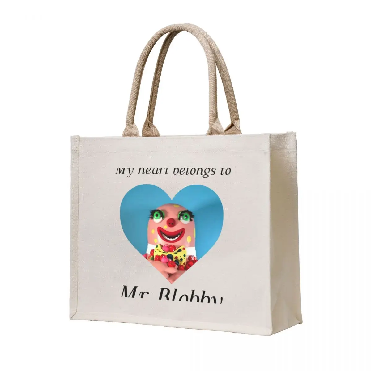 

My heart belongs to Mr Blobby Tote Bag Handbags women shoping bag custom canvas bag hand bags