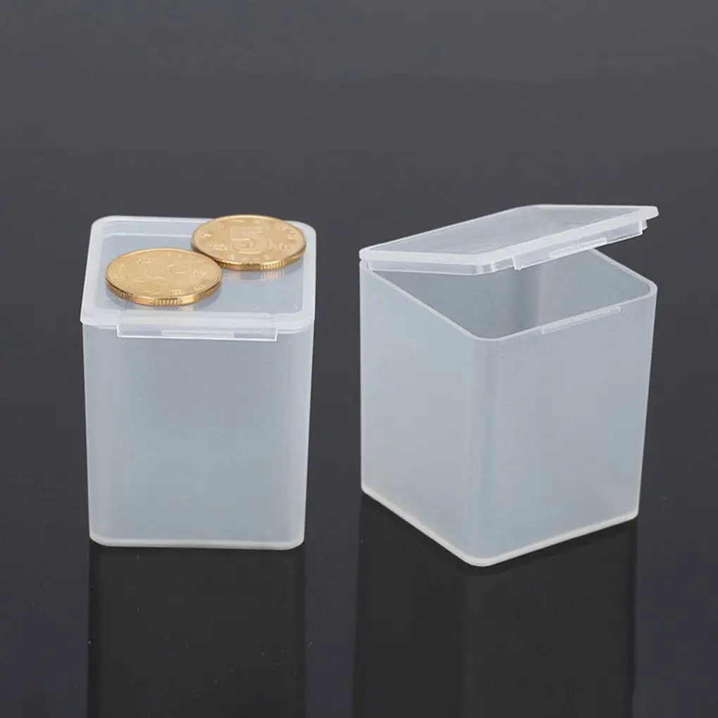 20 قطعة مربع شفاف PP صندوق بلاستيكي مكون أداة غطاء غطاء صغير حقيبة للتخزين الحاويات