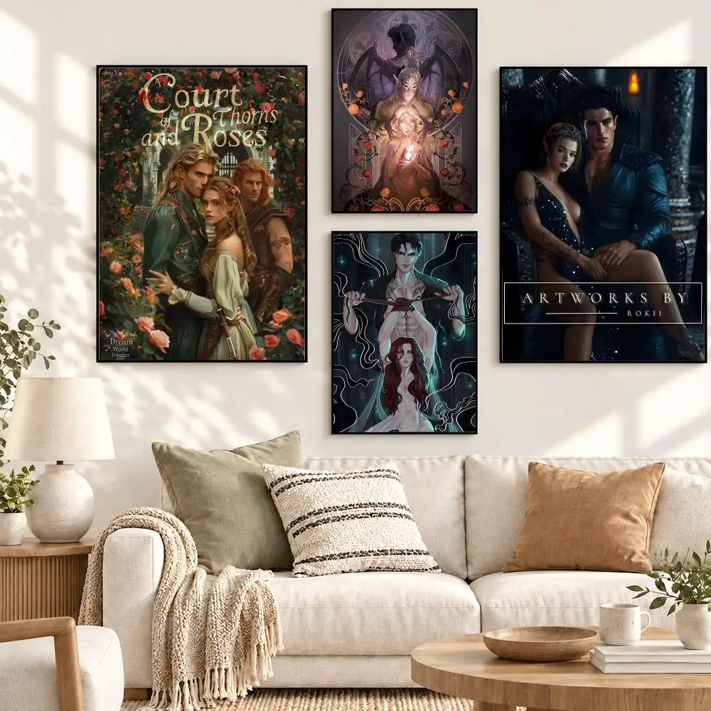 A Court of Thorns and Roses Romantasy Fantasy Book Art Poster Decorative art prints for the home, holiday gifts, unframed