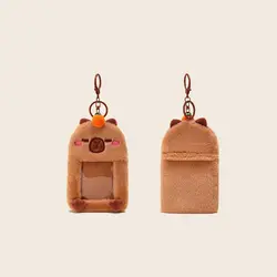 New Kpop Capybara Bag Keychain Card Photo Album Holders Pendant Plush Photocard Holder Cute Idol Card Protector