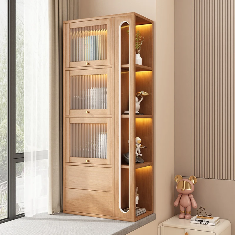 Customized bay window locker balcony bookcase storage cabinet window sill corner cabinet sundries locker bedroom bookshelf