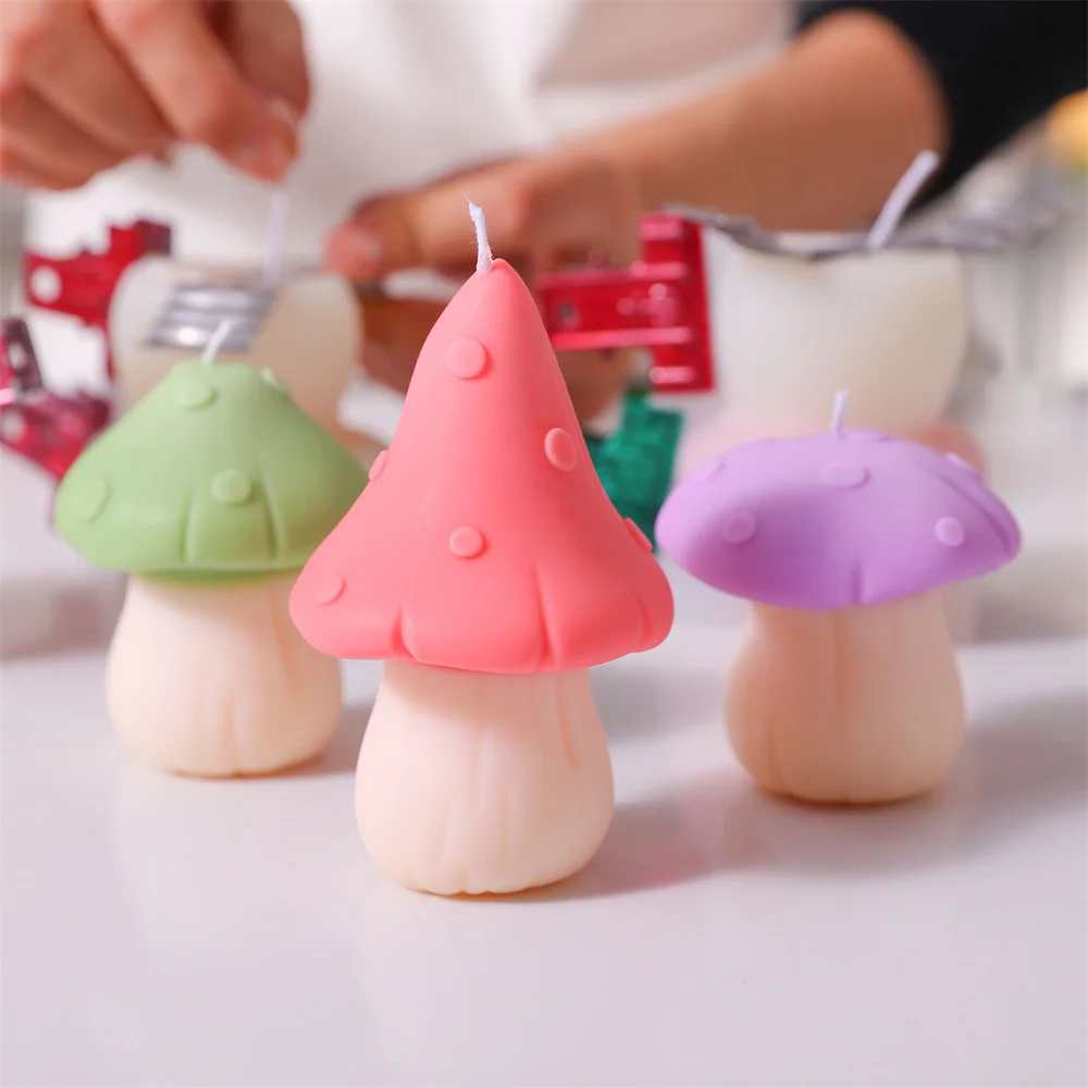 Boowan Nicole kreative Pilz Silikon Kerzen form handgemachte 3d Weihnachten Duft kerze Herstellung liefert Eis Fondant Schimmel