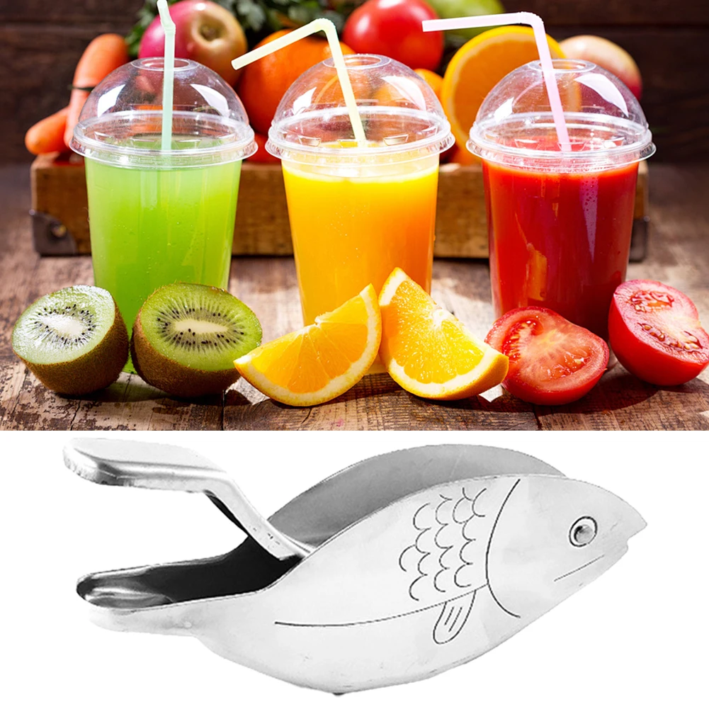 Stainless Steel Manual Juicer Fish Shaped Manual Lemon Squeezer Orange Fruit Household Lemon Clip Fruit Pressing Kitchen Tool