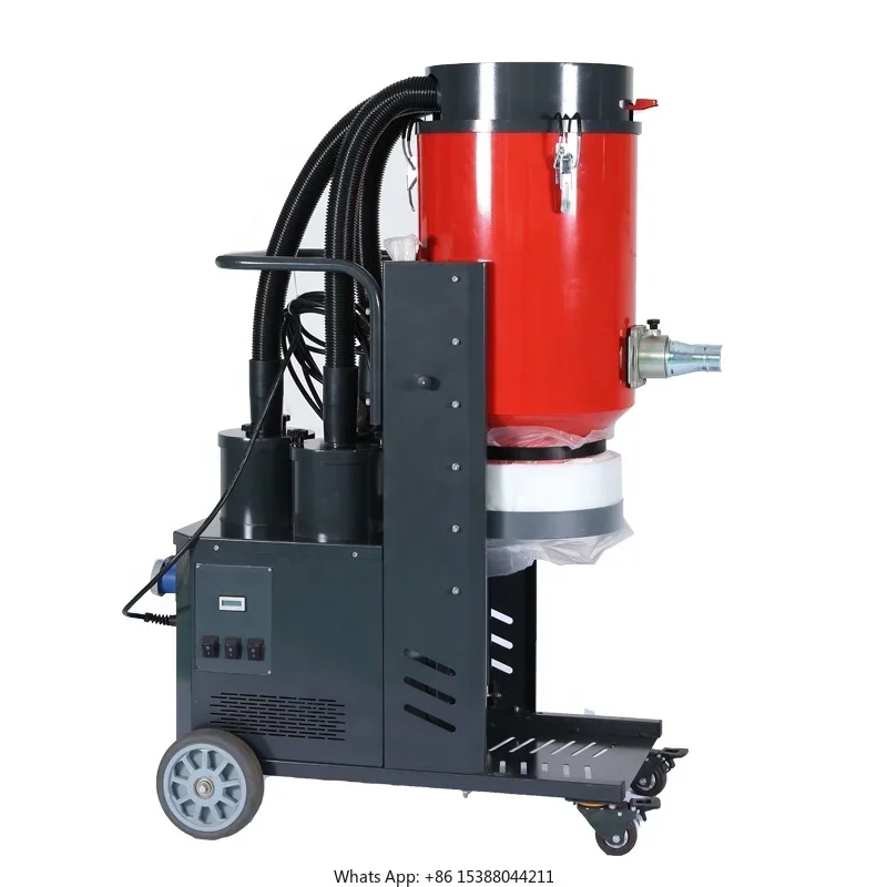 

China Top Brand Cyclone HEPA Filter Concrete Wet Heavy Vacuum Cleaner Industrial Dust Extractor With Pre-separator Single Phase