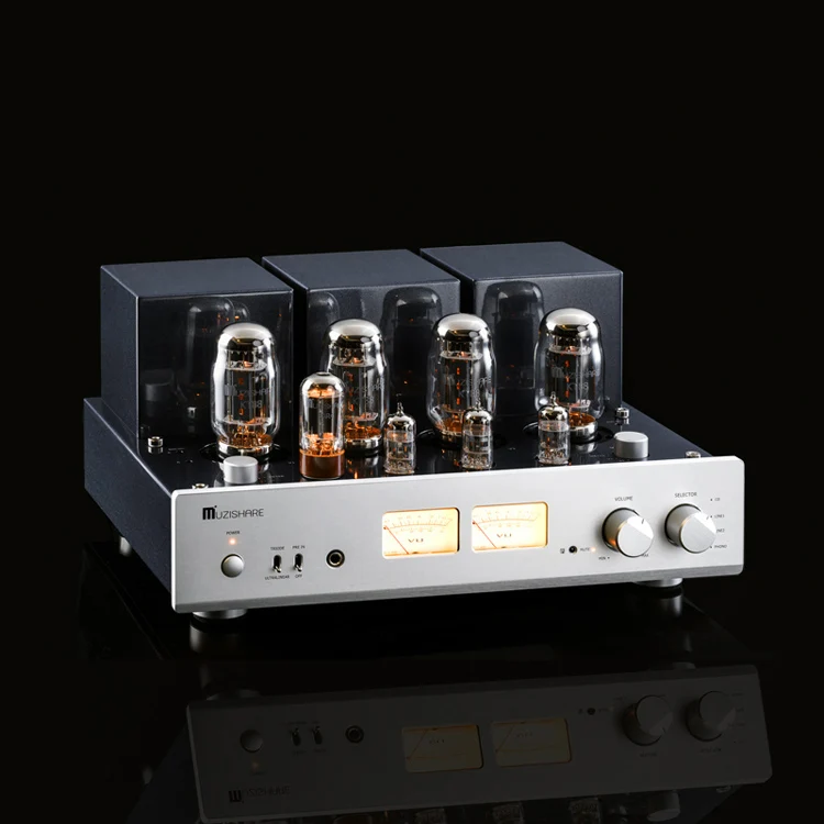 

Hot sale MUZISHARE X7 KT88 Push-Pull tube amplifier HIFI GZ34 Lamp Amp 45W*2 12AX7x1, 12AU7x2, KT88x4, 5AR4x1